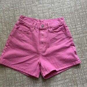 John Galt Hot Pink Jean Shorts